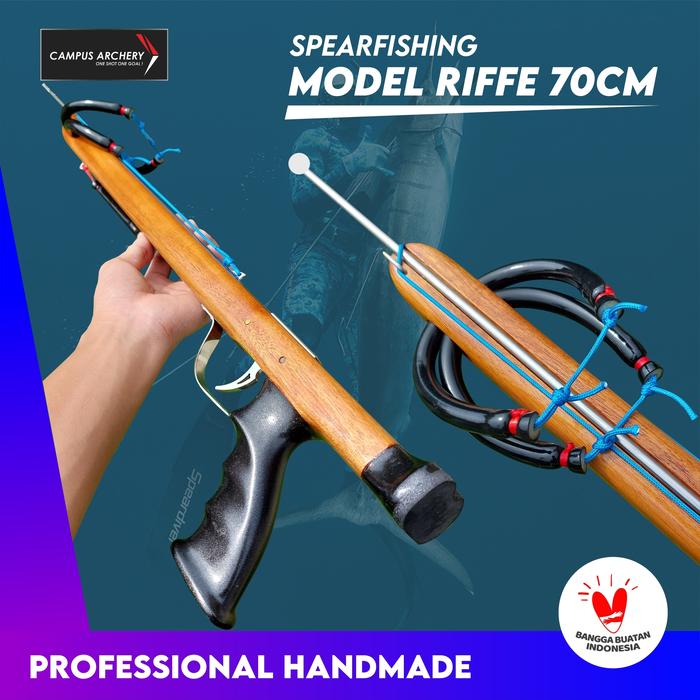 Gambar Speargun Panah Ikan 70cm Model Riffe Kayu Jati Pro Handmade - Rekomendasi Danau dan Laut dari Campus Archery Indonesia undefined Tokopedia