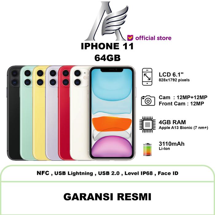 Gambar Apple Iphone 11 64 Original Garansi Resmi - Flash Random dari Hpsupermurah_NEW undefined Tokopedia