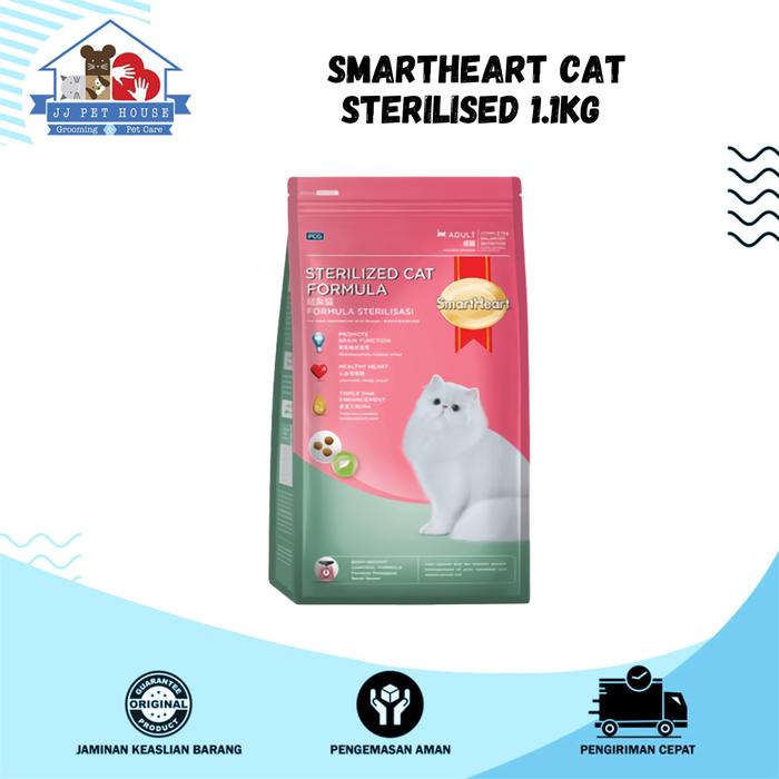 Gambar MAKANAN KUCING SMARTHEART CAT STERILISED 1.1KG dari JJ PET HOUSE undefined Tokopedia