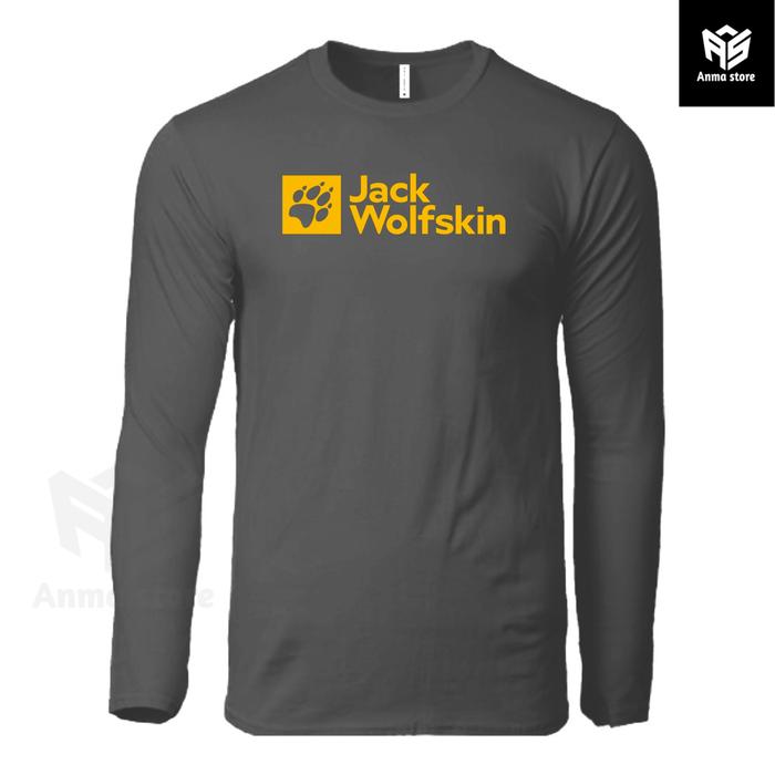 Gambar Kaos Pria Wanita Baju Lengan Panjang Pendaki Gunung Jack Wolfskin Adventure - Abu semen tua, S dari Altanma undefined Tokopedia
