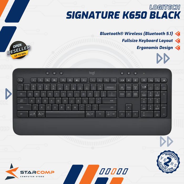 Gambar Logitech Signature K650 Keyboard Wireless Bluetooth Comfort - Hitam dari Starcomp Semarang undefined Tokopedia