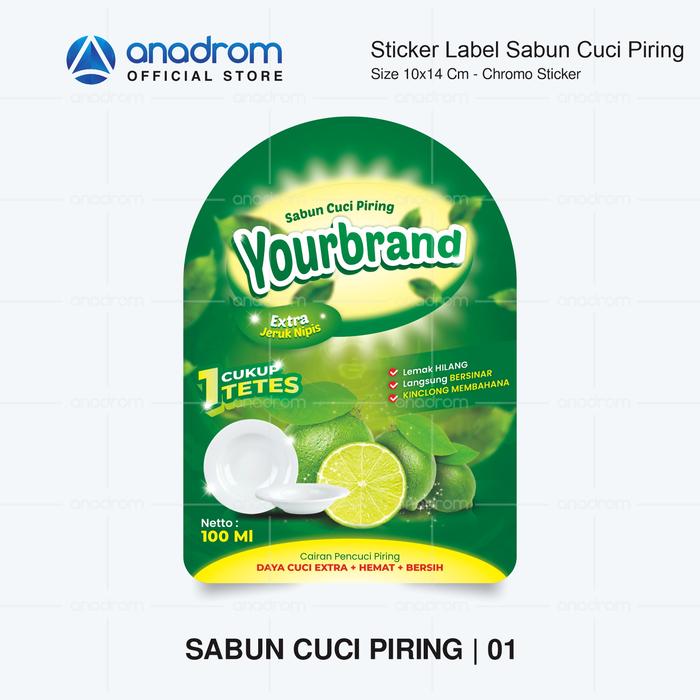 Gambar Sticker Kemasan Sabun Cuci Piring | Sticker Label Kemasan Botol Sabun Cuci Piring | Anadrom 3639 - VARIAN 01, 6X8.4 CM(18PCS) dari anadrom undefined Tokopedia