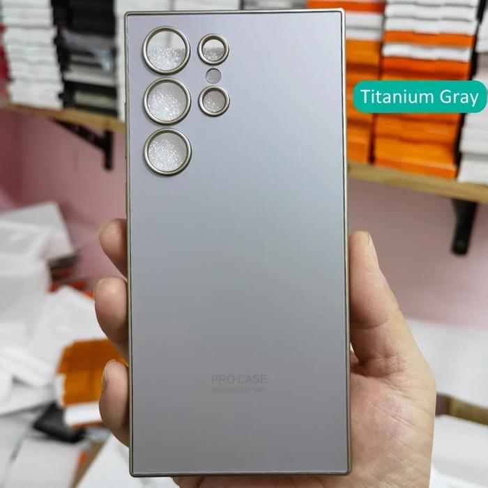 Gambar Samsung S23 Ultra 5G TiTan Series Soft Case Matte Glare Skin Galaxy S23Ultra Thin Plain Casing - TITANIUM GREY dari i-case undefined Tokopedia