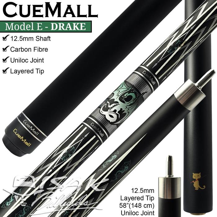 Gambar CueMall Drake - Carbon Uniloc Low Deflection Stick Billiard Cue Mall dari ISAK Billiard Sports Co. undefined Tokopedia