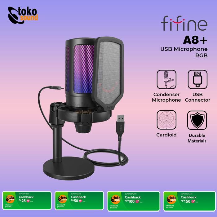 Jual Fifine A8 PLUS A8+ - Multi Polar Pattern Condeser USB Microphone ...
