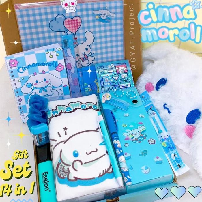 Gambar baru [ READY ] CINNAMOROLL STUDY SET 14 in 1 Paket Alat Tulis Sanrio - Lengkap 14 in 1 dari Renis55 undefined Tokopedia