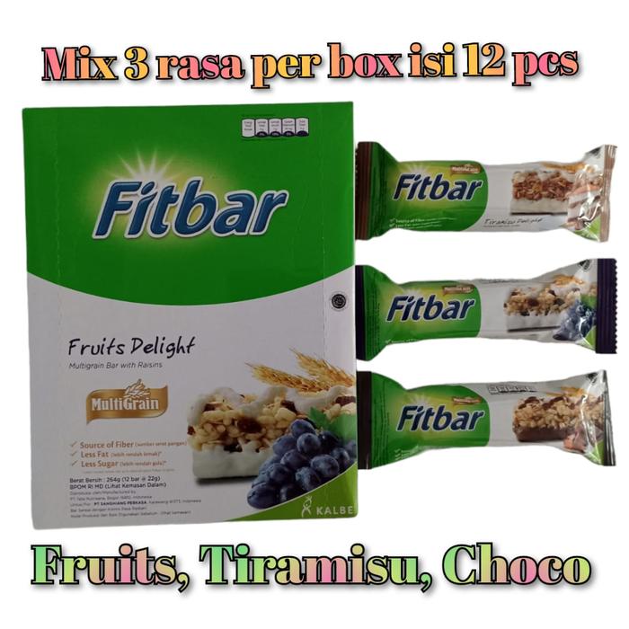 Gambar Fitbar MultiGrain PerBox isi 5pc @22g - mix 3 rasa dari Chika Barokah Shop undefined Tokopedia