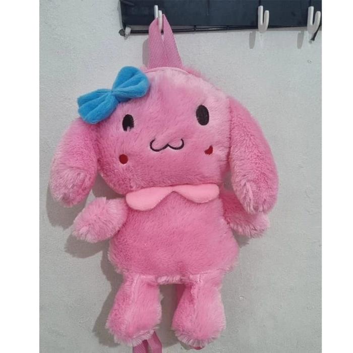Gambar Tas Ransel Melody Tas Boneka Kuromi Cinnamonroll Bahan Lembut Tas Hello Kitty Bulu Fashion - Cinamorol Pink dari TOKOLAGEMI undefined Tokopedia