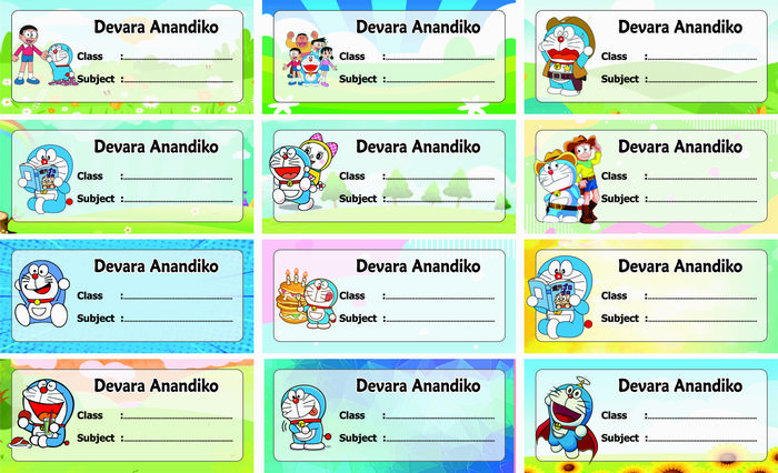 Gambar STIKER LABEL BUKU PELAJARAN DORAEMON - BOY dari labelqu undefined Tokopedia