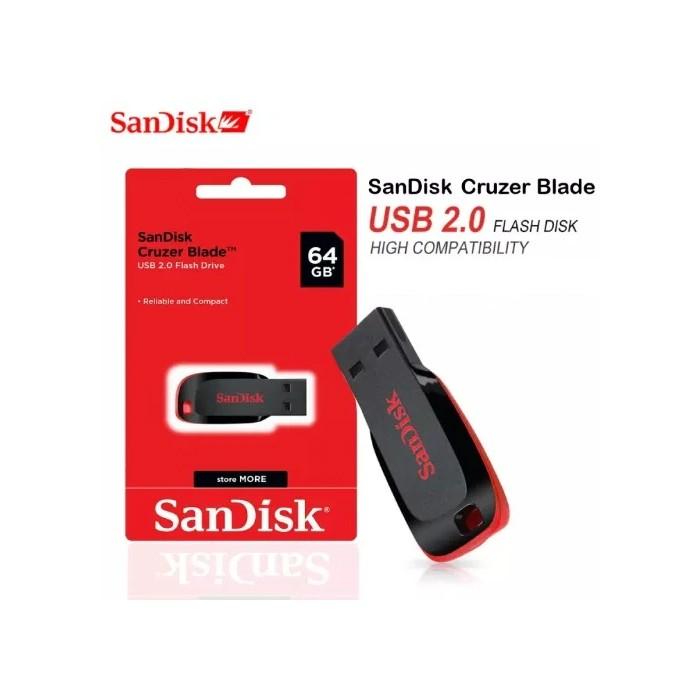 Gambar FLASHDISK SANDISK CRUZER BLADE 8/16/32/64 GB USB 2.0 - 64 gb dari UD. Datacom undefined Tokopedia