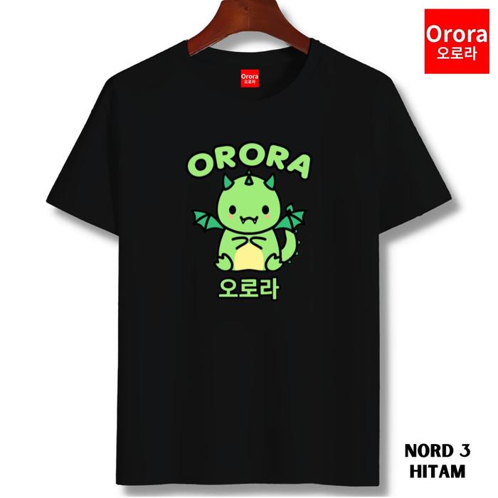 Gambar Kaos Pria Wanita Premium Distro Korean 3D Dino Dragon -  Baju Atasan Sablon Pria Wanita - NORD3-HITAM, S dari ORORA INDONESIA_NEW Kab. Tangerang Tokopedia