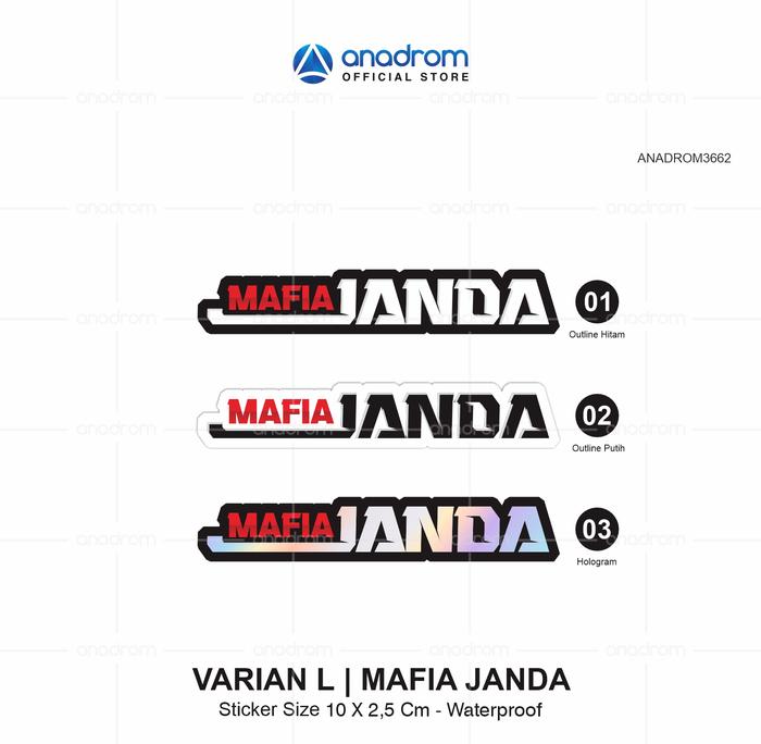 Gambar Stiker Motor Viral #07 | TEAM BONCENG  ANGIN | STD INDO | STANDART NGEYEL | JANGAN DITABRAK CICILAN BELUM LUNAS | BERISIK DOANG KENCENG KAGAK | SAINGANYA TEMEN SENDIRI | TERLALU BARBAR | PEJUANG SENYUM | NDAK MAMPU | CUMATEMAN | MAFIA JANDA | ANADROM 3662 - L -MAFIA JANDA, 3 - Hologram dari anadrom undefined Tokopedia