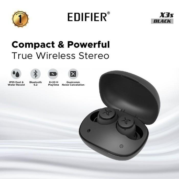 Gambar EDIFIER TWS X3S Wireless Bluetooth Earphone Qualcomm aptX cVc ENC - Hitam dari Collins Official undefined 4 Tokopedia