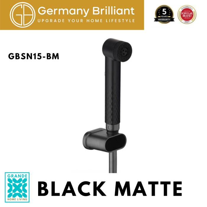 Gambar Germany Brilliant 2 Spray Mode Jet Shower Toilet Jet Washer Kloset Kran Cebok GBSN15 3 Warna - black matte dari GRANDE HOME LIVING undefined Tokopedia