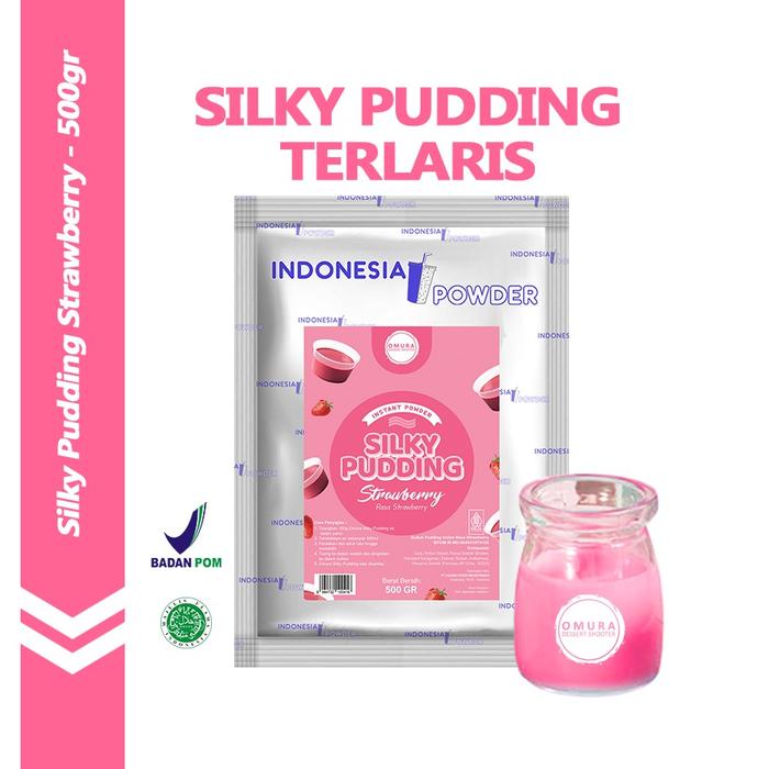 Gambar [SILKY PUDDING] Bubuk Silky Pudding Premium Rasa Coklat Taro Bubble Gum Strawberry Leci Peach Matcha Thai Tea Mangga 500 Gr Mix Gula Puding Sutera Pudot Dessert Instant Omura Powder - Strawberry dari OMURA POWDER SHOP undefined Tokopedia