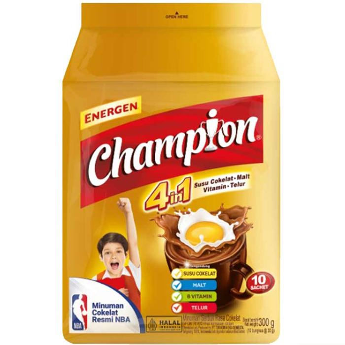 Gambar ENERGEN Cereal Instant 4 in 1 Champion Coklat Pouch 10 x 30gr (300gr) dari FathMom undefined Tokopedia