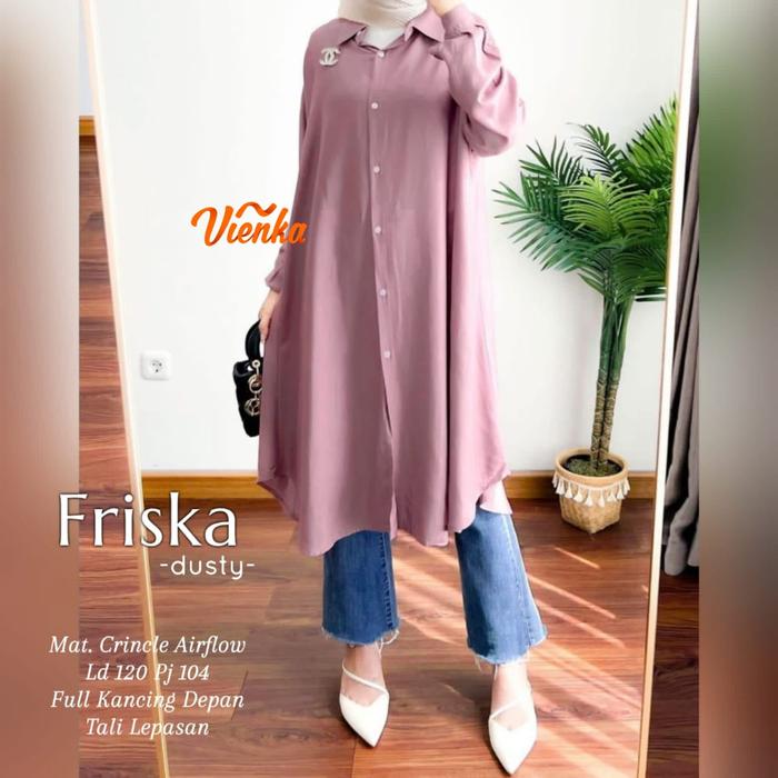 Gambar Long Tunik Jumbo LD 120 Baju Atasan Wanita Bahan Premium Nyaman Pakai - DUSTY dari Gallery Mirah undefined Tokopedia