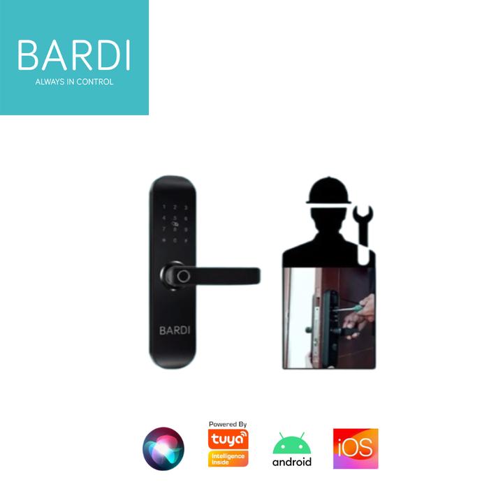 Gambar Bardi Smart Door Lock Handle RFID- Fingerprint Waterproof - plus pemasangan dari Bardi Smarthome Distributor undefined Tokopedia