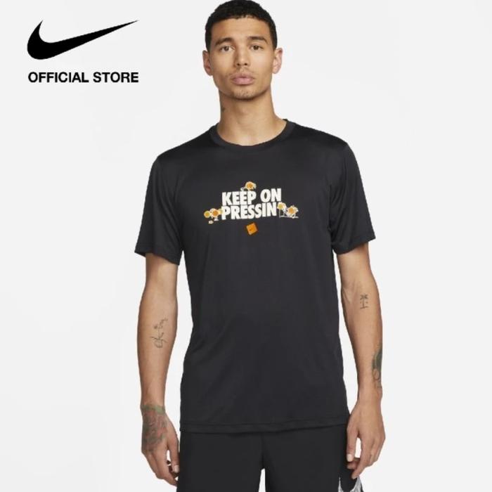 Nike Dry Fit Legend Humor Kaos Olahraga Pria Hitam Size L Original