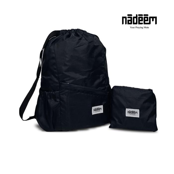 Gambar - Medina Bag | Tas travel umroh dan haji | Tas lipat | Tas Serut | Ransel Travel  | Backpack Travel | Tas Ransel Anti Air Backpack Multifungsi for Unisex - Black_Black dari Nadeem Indonesia undefined Tokopedia