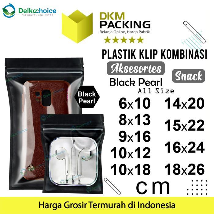 Gambar PLASTIK KLIP ZIPLOCK BAG VARIAN AKSESORIS Plastik Kemasan DELKOCHOICE - Black Pearl, 9x16cm dari dkm packing undefined Tokopedia