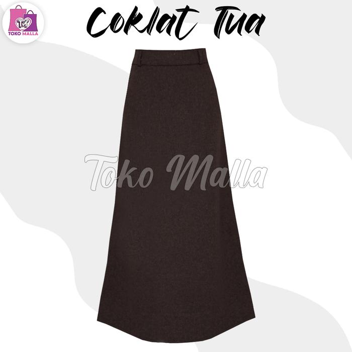 Gambar Bawahan Formal Wanita Rok Line A Anrok Panjang Bahan Wool Pakaian Kerja Kantoran Dewasa Anak Kuliah Standar Jumbo Big Size Sepan Kantor Perempuan - COKLAT TUA, 4L dari Toko malla undefined Tokopedia