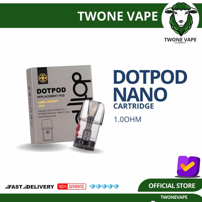 Gambar Cartridge Dotpod Nano Pod Replacement by Dotmod - Catridge Dot Pod - 1.0 OHM  dari Twoneofficial undefined Tokopedia