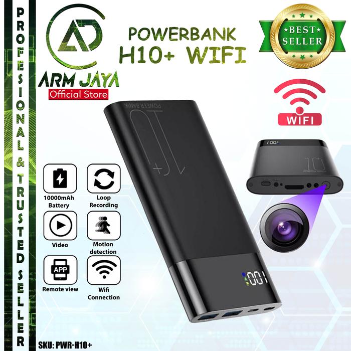 Gambar Spy IP Camera Power Bank H10 Wifi Hidden Cam Kamera Pengintai CCTV Mini - POWERBANK H10+ dari ArmJaya Store undefined Tokopedia
