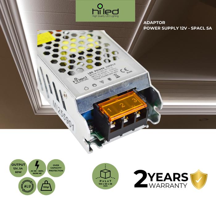 Gambar HILED Adaptor / Power Supply SPACL 12 Volt Real Capacity - 60W dari Hiled Official Store undefined Tokopedia