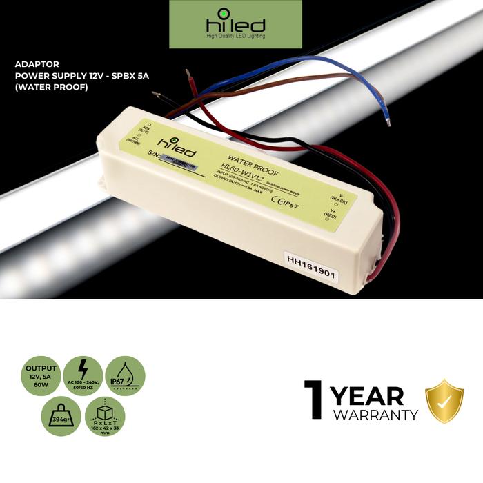 Gambar HILED Adaptor / Power Supply Outdoor SPBX 12 Volt Real Capacity - 60W dari Hiled Official Store undefined Tokopedia