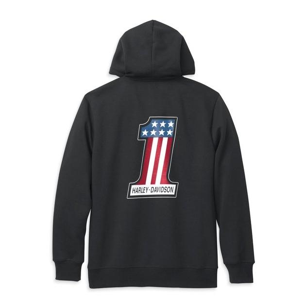 Jual HARLEY DAVIDSON HOODIE MEN'S RACE GRAPHIC ZIP FRONT BLACK
