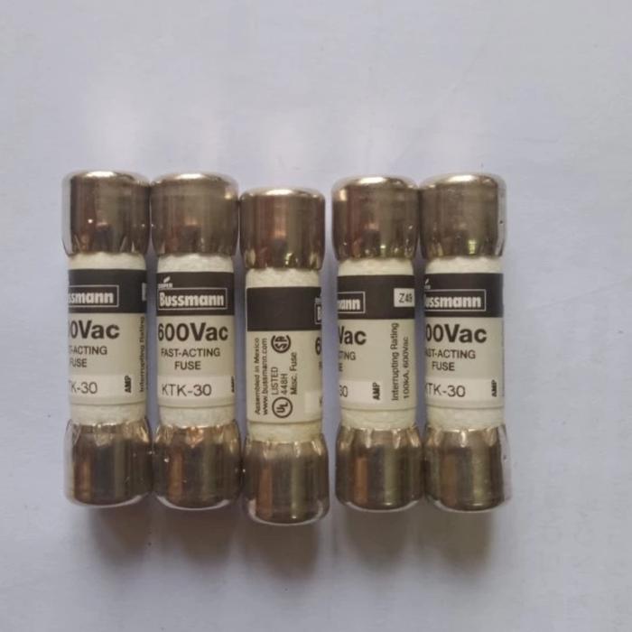 Bussmann KTK Fuse Bussmann KTK-R-30 Fast-Acting Fuse &ndash; 30A 600V (1 Piece) American Visco Fuse