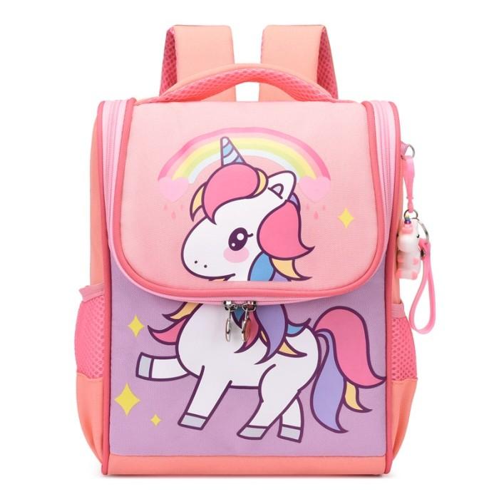 Gambar Ransel anak model Animals curated by - MOEJOE - UNICORN PINK dari Moejoeapparel undefined Tokopedia