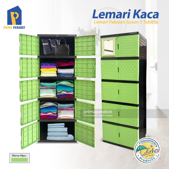 Gambar Lemari Pakaian Small Kunci Kaca Susun 5 Motif New Diamond dari Prima Perabot undefined Tokopedia