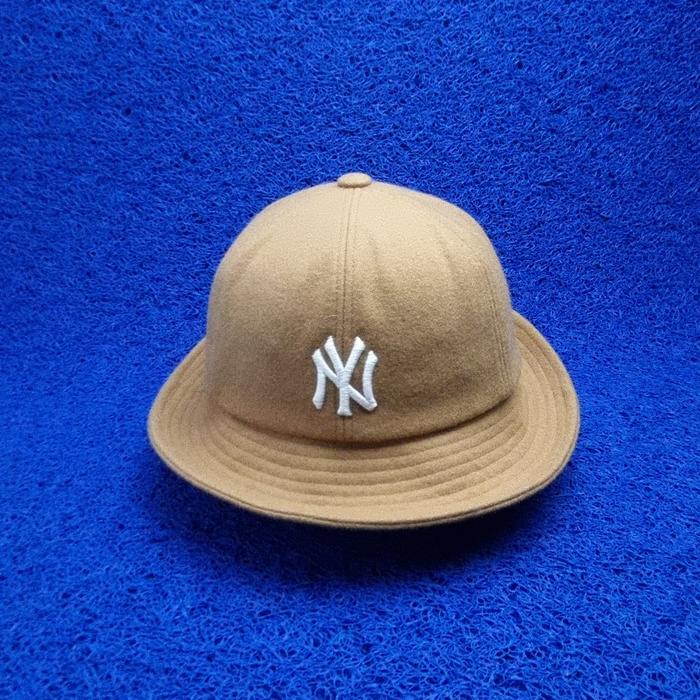 Gambar bucket hat MLB NY coklat size L dari Topi Alva undefined Tokopedia