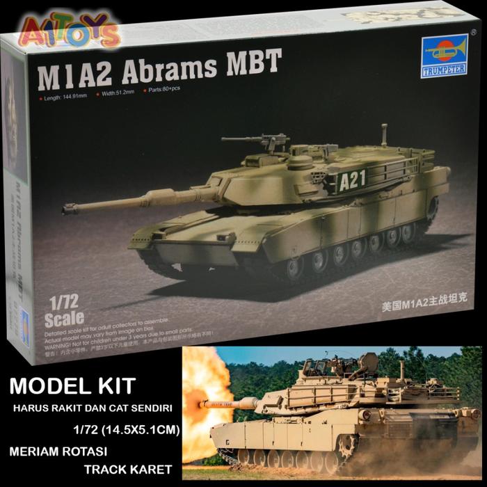 Gambar Model kit Tank model kit pesawat tempur model kit kapal perang model kit skala 1:72 model kit trumpeter model kit hobby boss - M1A2 ABRAMS dari A1 TOYS undefined Tokopedia