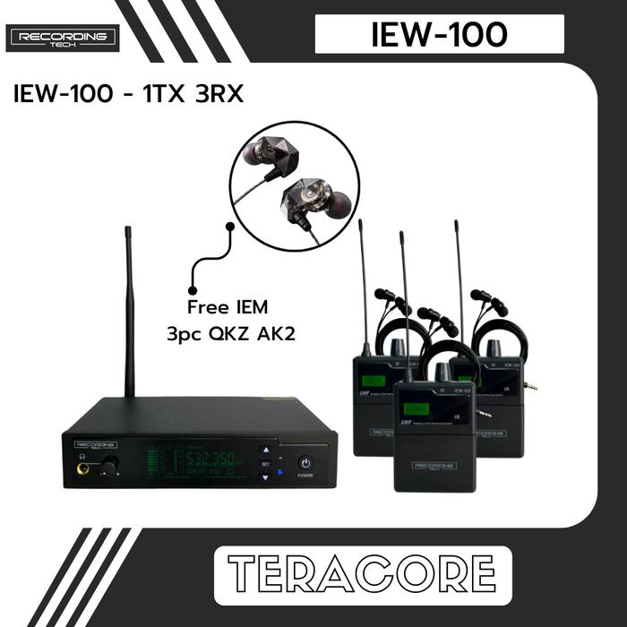 Gambar RECORDING TECH IEW-100 IEW100 Wireless IEM In Ear Monitor Set - 1 TX 3 RX dari Teracore Indonesia undefined Tokopedia