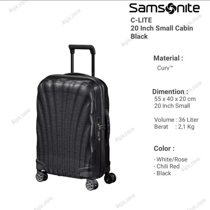 Jual Samsonite C-Lite 55 20 Inch Small Carry On Koper Cabin
