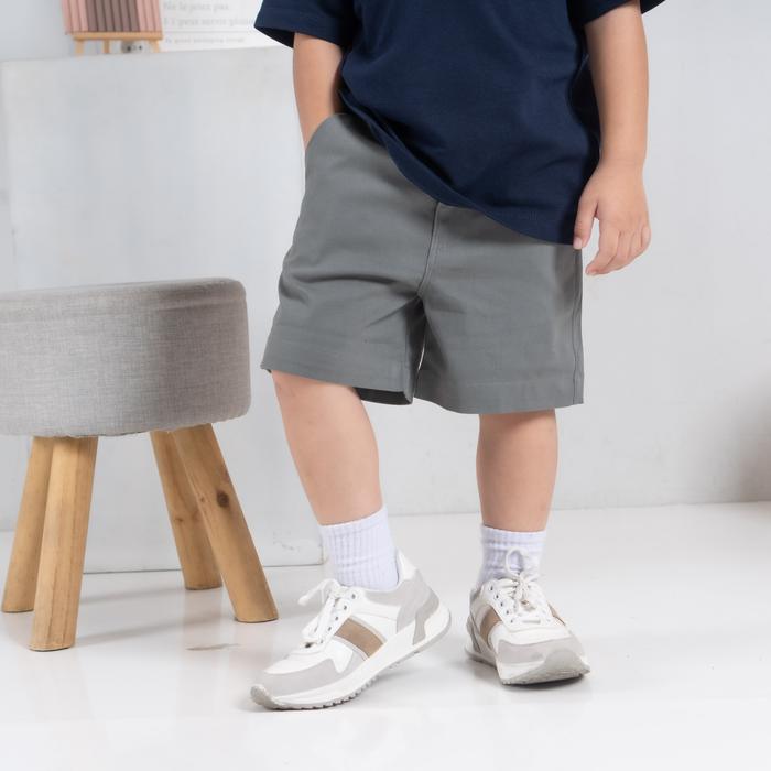 Gambar Little Pampered Chinos Short Kids Celana Pendek Chinos Anak - Grey - Grey, S ( 5-6th ) dari BlueButton undefined Tokopedia