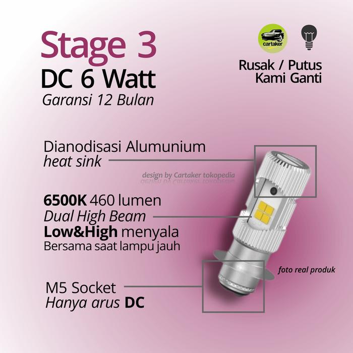 Gambar Lampu LED Motor Honda Supra X 125 Fi 110 Fit Legenda Astrea Grand - Stage 3 dari Cartaker undefined Tokopedia