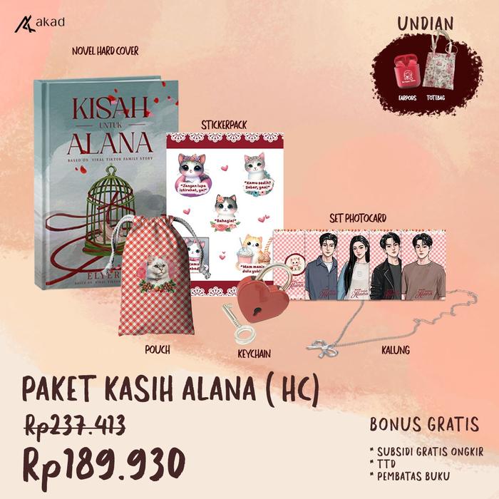 Gambar PRE ORDER Buku Novel - Kisah Untuk Alana - Elyer4a - Akad - Bumifiksi ( 4 Juni 2024) - KASIH ALANA HC dari BumifiksiJogjakarta undefined Tokopedia
