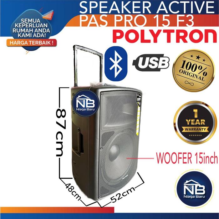 Gambar POLYTRON Professional Active Speaker PAS PRO15F3 15 Inch KHUSUS BOGOR dari TokoNiagaBaru_NEW undefined Tokopedia
