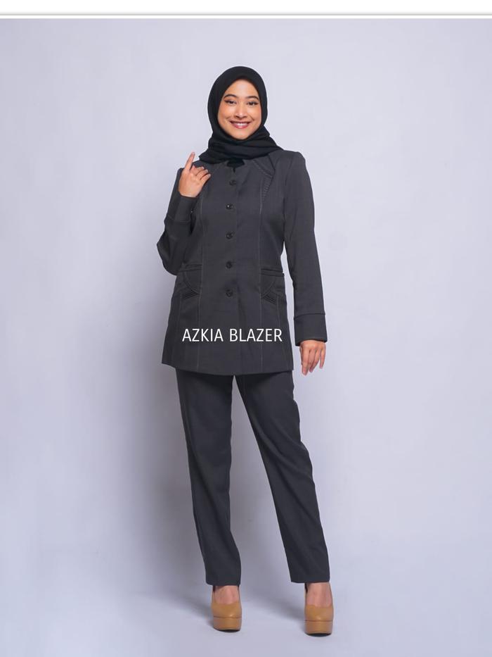 Gambar Azkia Blazer original produk,warna Abu tua Stelan kerja wanita - St.Celana, S dari AZKIA BLAZER OWNER undefined Tokopedia