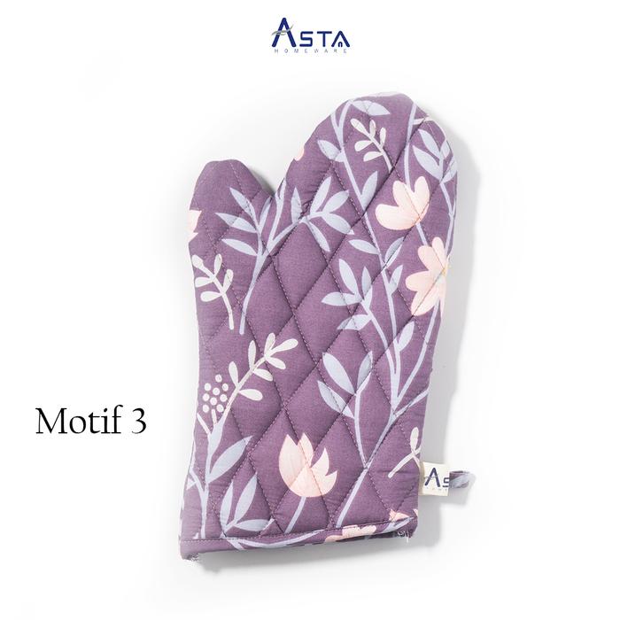 Gambar Sarung Tangan Masak Cooking Hand Gloves Anti Panas Sarung Tangan Oven Peralatan Dapur - FLOWER PURPLE dari Asta Homeware undefined Tokopedia