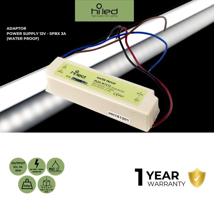 Gambar HILED Adaptor / Power Supply Outdoor SPBX 12 Volt Real Capacity - 35W dari Hiled Official Store undefined Tokopedia