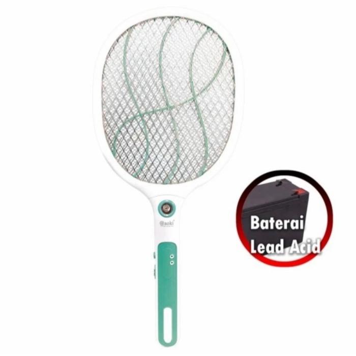 Gambar Aoki Raket Nyamuk Charge Lithium Battery AK-883 New - Hijau Muda dari NICA EL undefined Tokopedia