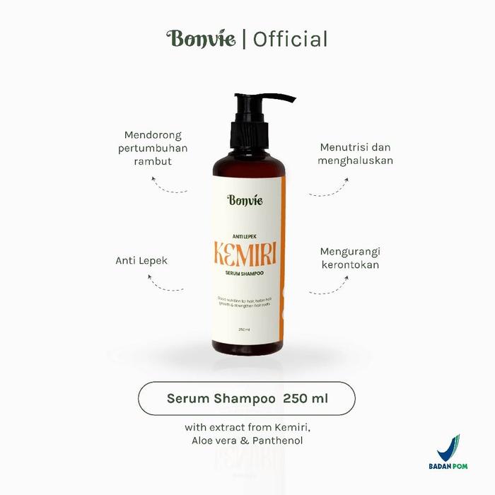 Gambar BONVIE SERUM SHAMPOO KEMIRI HAIR TONIC GINSENG CONDIMASK CONDITIONER RAMBUT RONTOK - Shampoo 250ml dari SINKER IDN undefined Tokopedia