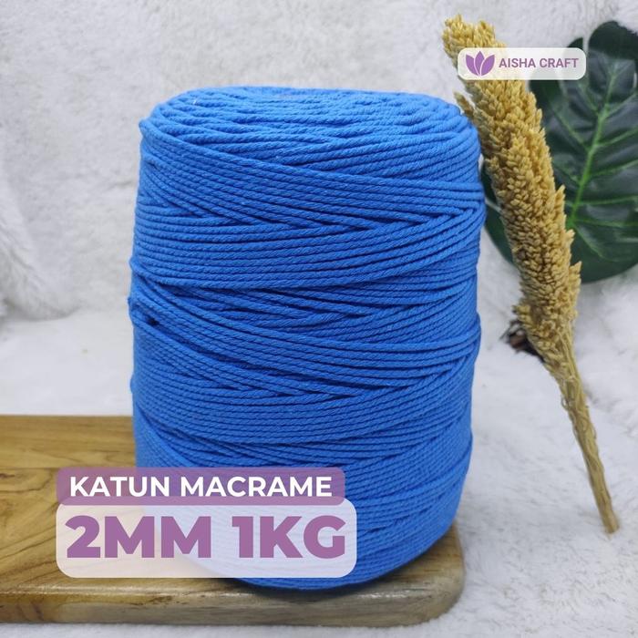 Gambar Tali Katun Macrame 2mm 1kg 3ply WARNA Super Premium Murah Twist - Turkish dari Aisha Craft Official undefined Tokopedia