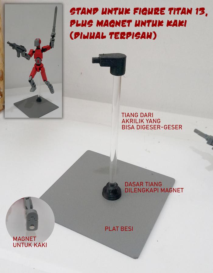 Gambar Dummy 13 Titan 13 Mark.II Articulated Action Figure 3D Printed Statue Poseable Mannequin - Stand, dari veecraft media undefined Tokopedia
