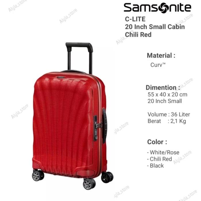 Jual Samsonite C-Lite 55 20 Inch Small Carry On Koper Cabin